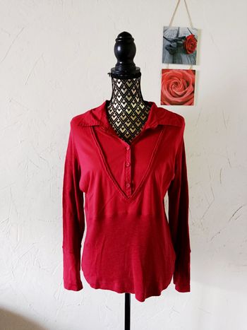 🌸Polo manches longues, sandwich, taille XL