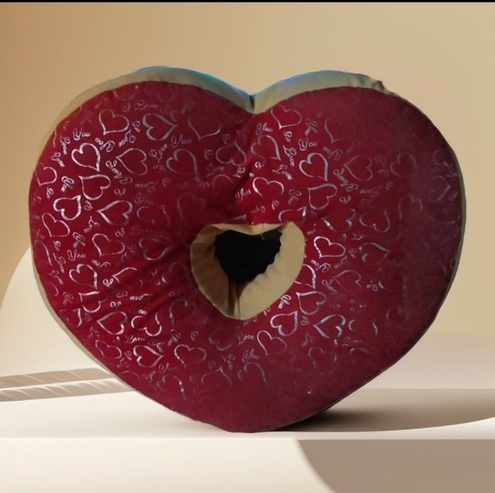 Coussin décoratif vintage en forme de coeur