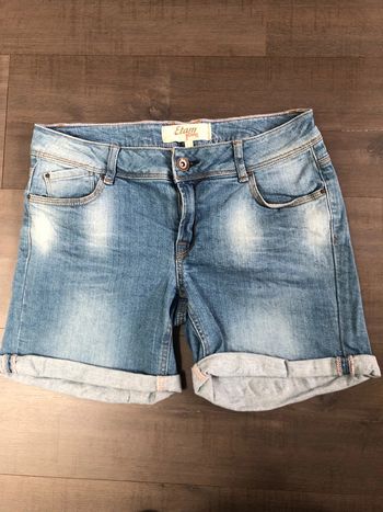 Short en jean Etam stretch taille 36 bleu clair