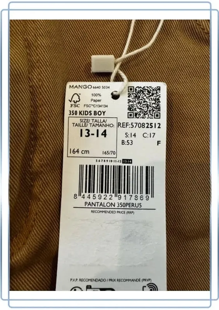 Pantalon Mango marron, neuf avec étiquette, taille 13/14 ans, - photo numéro 2