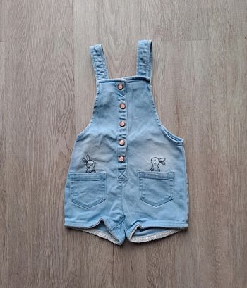 Salopette en jean fille 12 mois