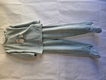 Pyjama 2 pièces 3 ans Tissaia Bleu clair à rayures Oursons C’est pas toi la Grande Ourse