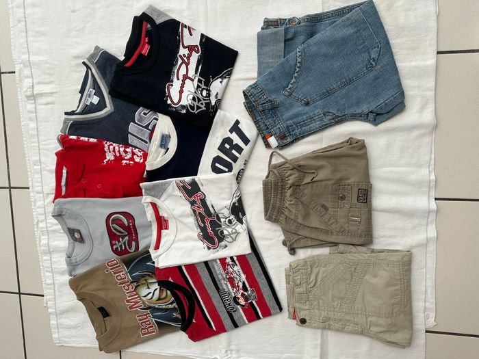 Lot Vêtement Garçon 8 Ans : 11 Pièces, 8 Tee shirt + 3 short / bermuda - photo numéro 8