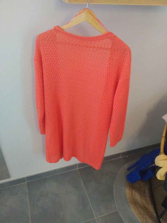 Gilet corail maille - photo numéro 3