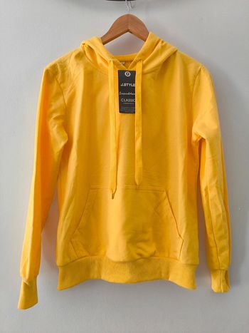 Sweat à capuche jaune Taille S Neuf