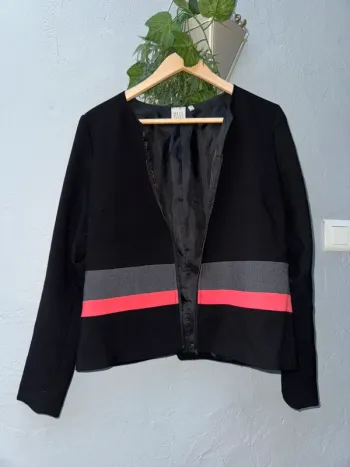 veste blazer fermeture zip ~ miss captain trend - taille 40