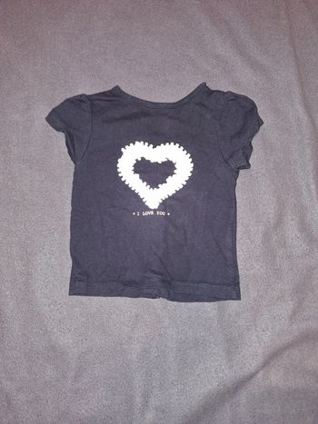 Tee shirt bébé cœur