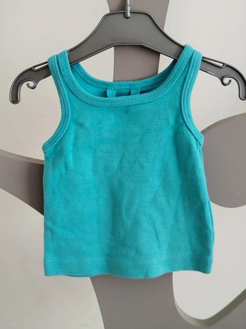 Débardeur à bretelles bleu Essentiel Wear by la cie taille 3 mois