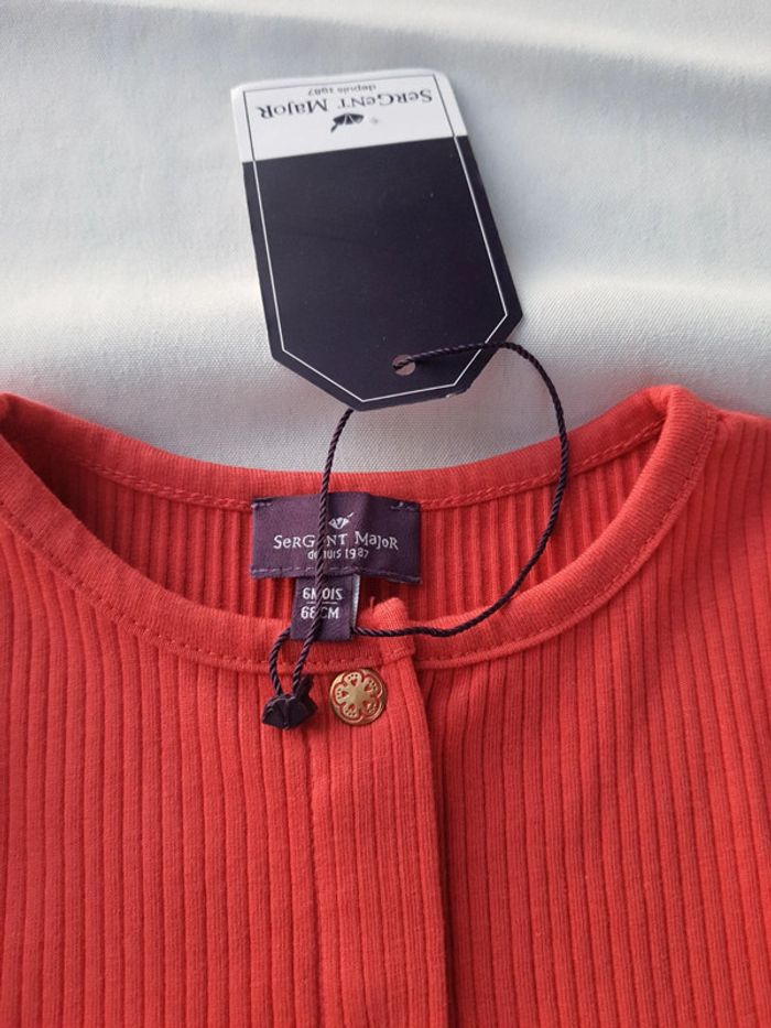 Gilet en coton Sergent Major taille 6 mois neuf avec étiquettes - photo numéro 2