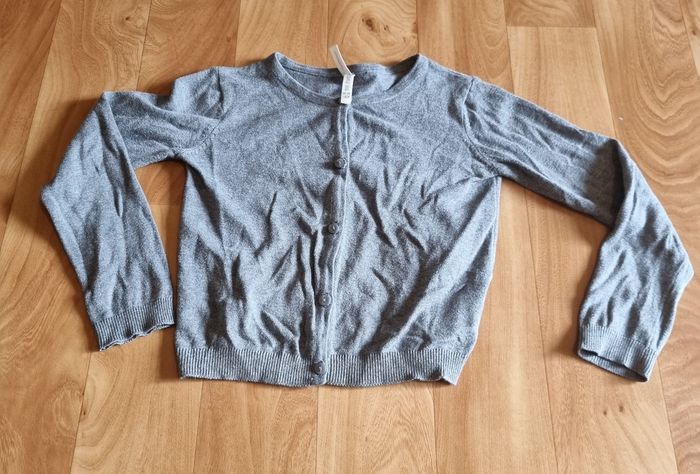 gilet fin fille gris young dimensions taille 5/6ans