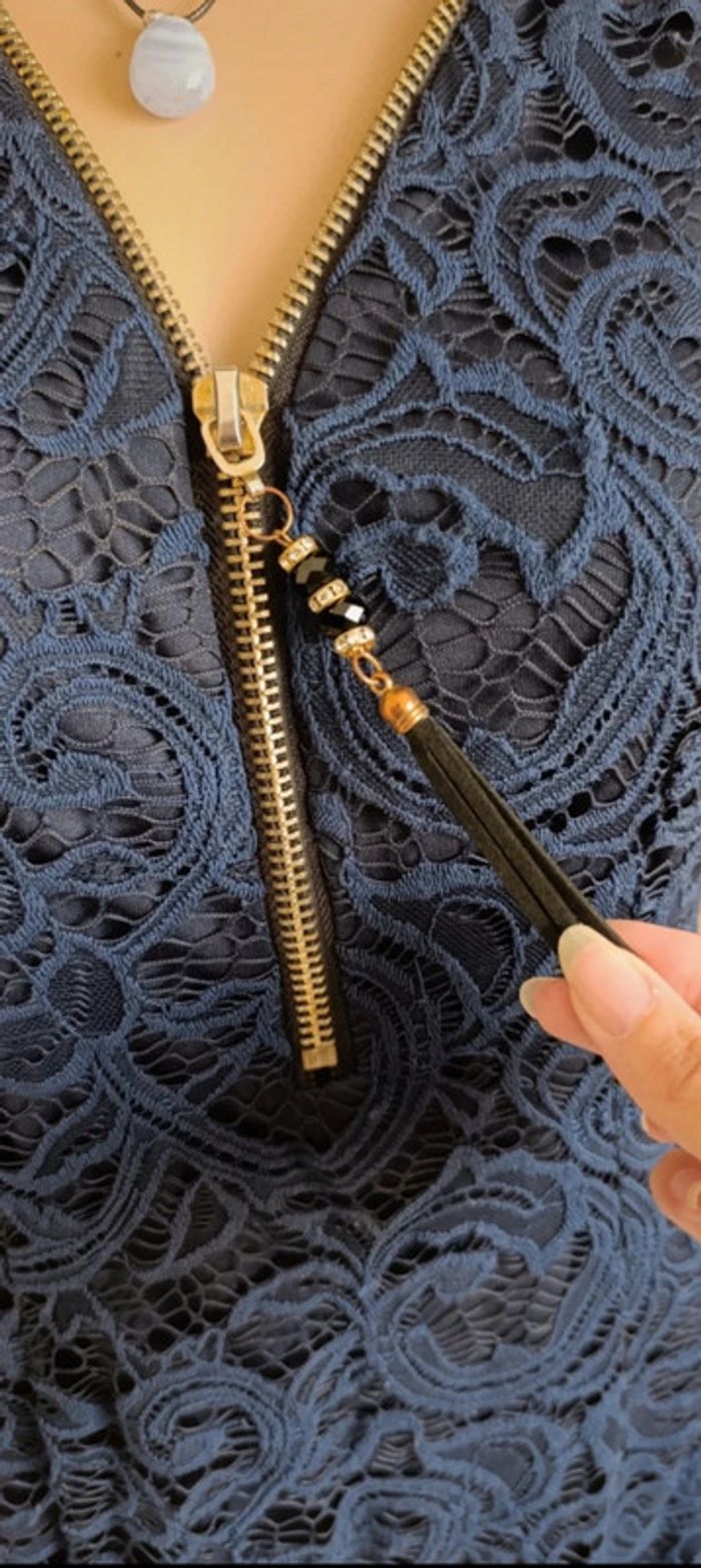 Robe bohème bleu taille S - magnifique - photo numéro 3