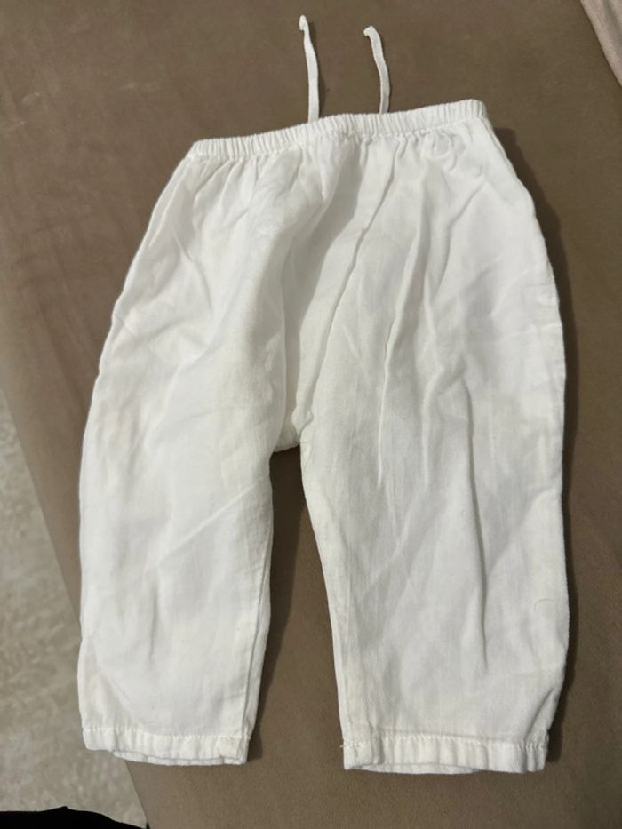 Magnifique pantalon blanc boutchou 6 mois - photo numéro 4