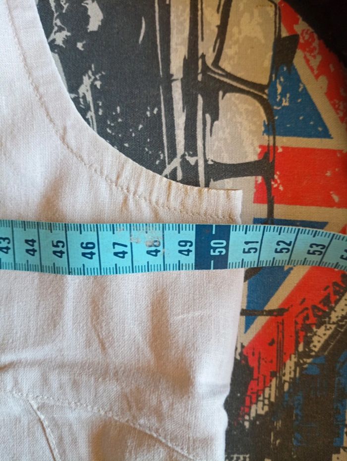 Débardeur Femme 55% Lin et 45% Coton Taille 42 - photo numéro 6