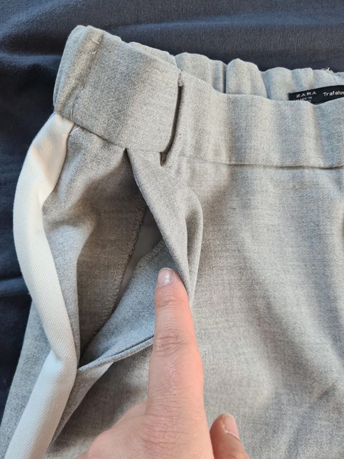 Pantalon gris 7/8 de chez Zara - taille XS - photo numéro 5
