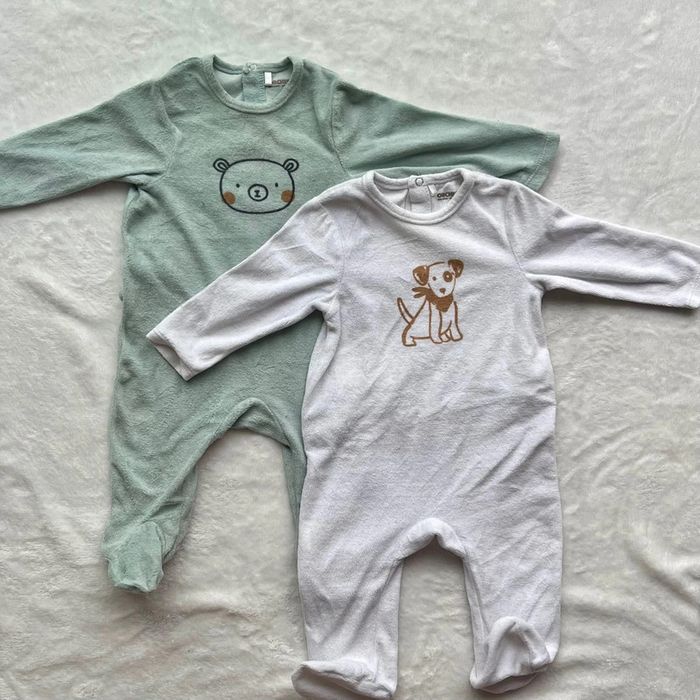 Lot de 2 pyjamas velours
