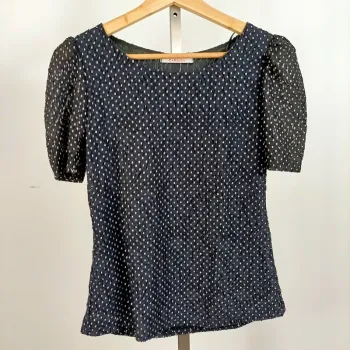 Haut noir à pois Camaïeu – Taille S (36 EU) A709