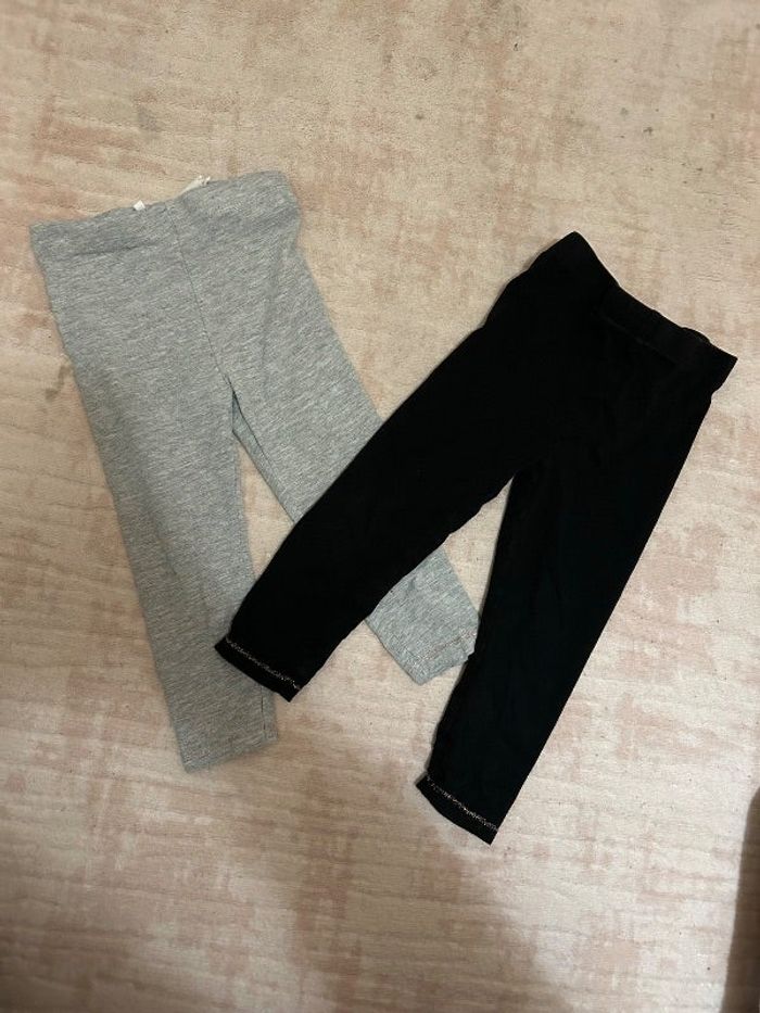 Lot legging noir gris Orchestra 23 mois