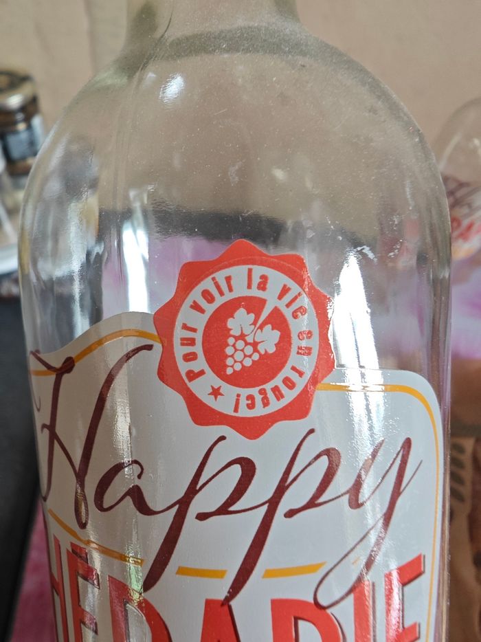 Lots de 2 bouteilles décoratives pour vin rouge - photo numéro 3