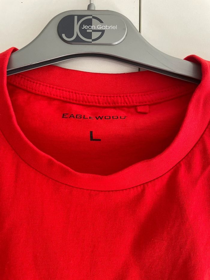 T-shirt rouge oversize Eaglewood taille L - photo numéro 5