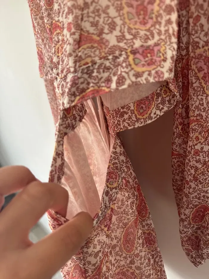 👗🌻 magnifique robe d’été légère à motif- taille L   - neuf sans étiquette -Mango - photo numéro 6
