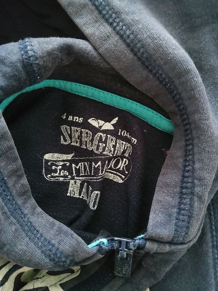 Gilet zippé bleu marine Sergent Major - photo numéro 3