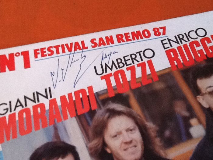 (avec dédicaces) Vinyle 45 tours Gianni Morandi, Umberto Tozzi, Enrico Ruggeri Dare di piu - photo numéro 3