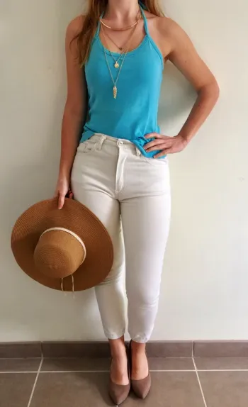 Dos nu bleu clair