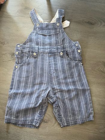 Salopette short garçon