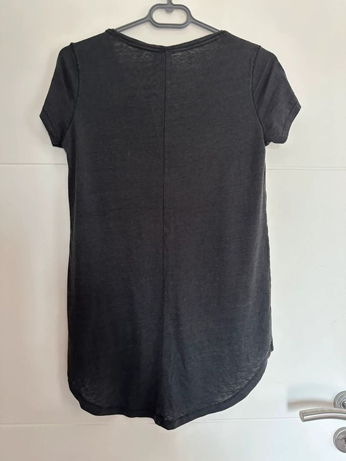 T-shirt noir/gris H&M XS - photo numéro 2