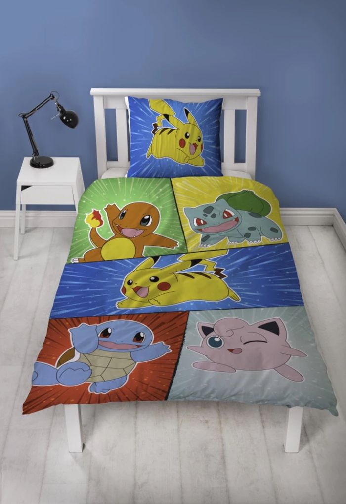 Housse de couette + Taie PIKACHU - POKÉMON - NEUF