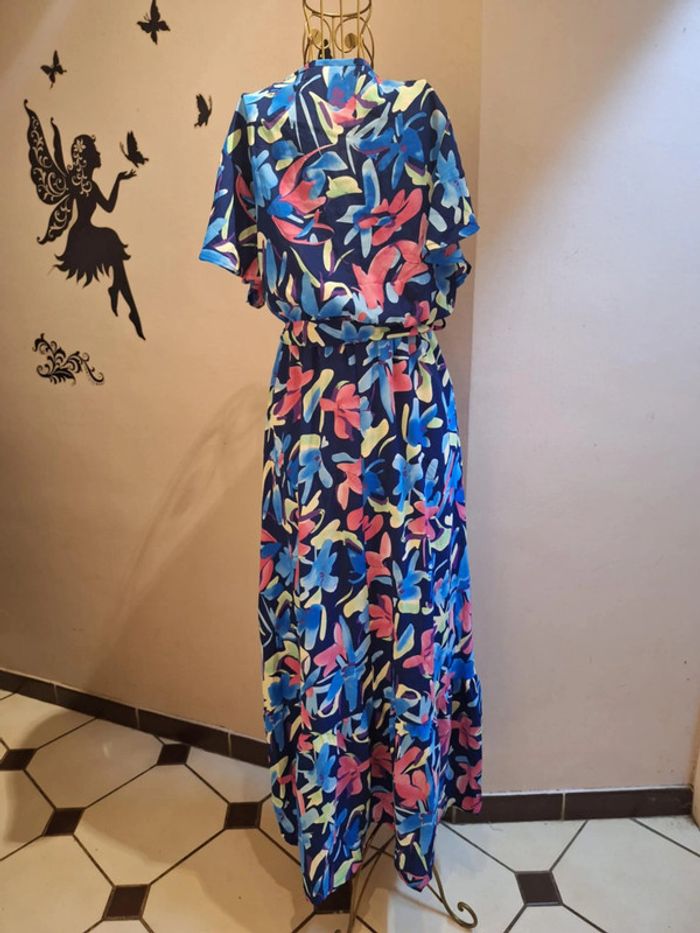 Robe longue fleurie multicolore - photo numéro 4