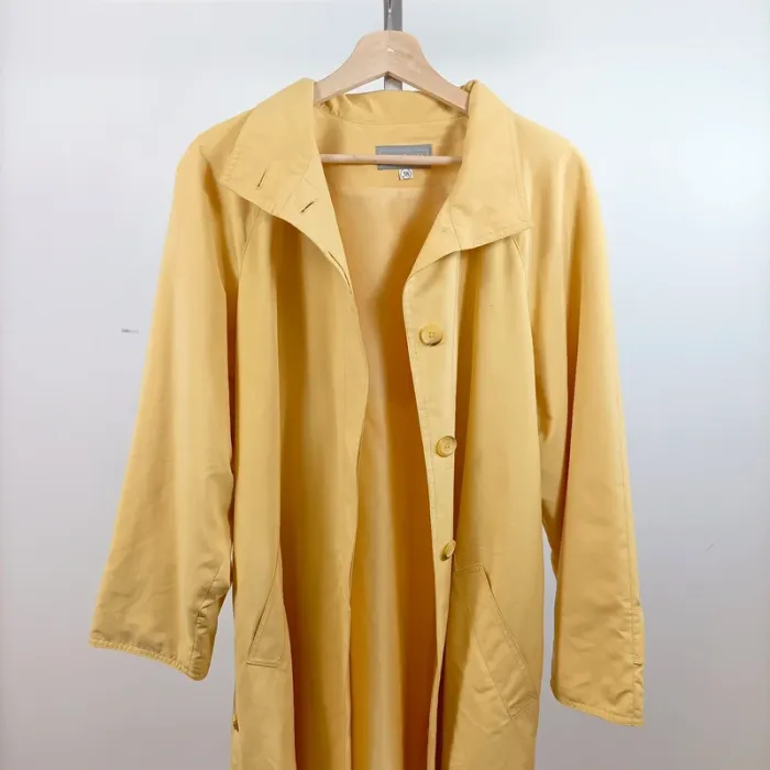 Trench jaune beurre jaune clair mi-saison – LibreCours – Taille 38 A743 - photo numéro 3