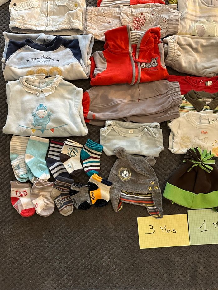 Lot vêtements bébé garçon 1 mois et 3 mois - photo numéro 4