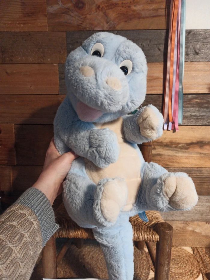 Peluche dinosaure bleu vintage Nounours tbe - photo numéro 3