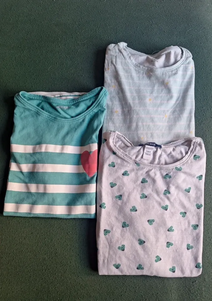 🎀 lot de 3 Tee-shirt 12 ans 🎀 - photo numéro 2