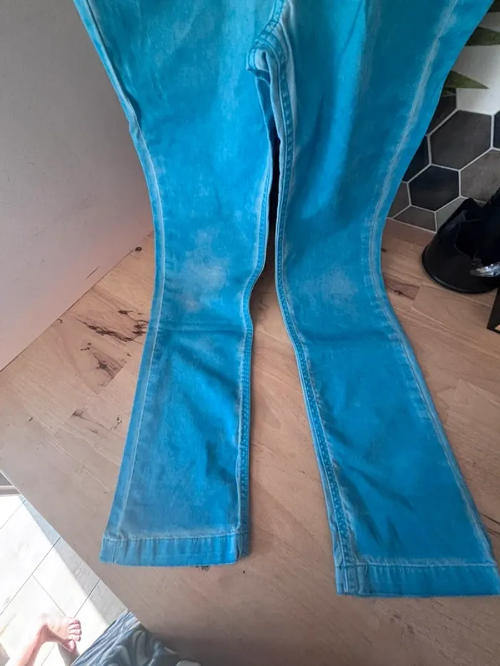 Pantalon Slim motif léger tie & Die turquoise • Ikks • 10 ans - photo numéro 5