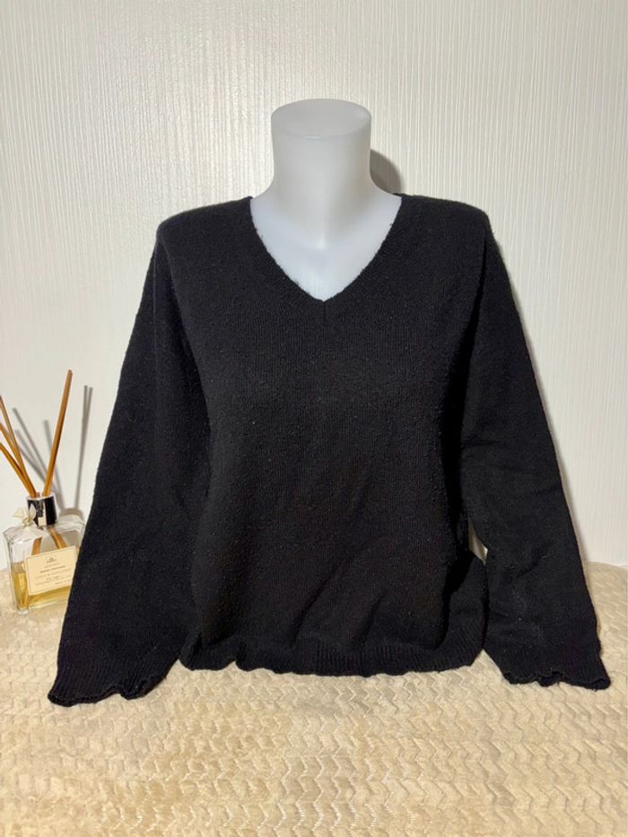 Maille Ajourée Gemo Pull Gemo Pull Maille Chenille Femme Pull Noir