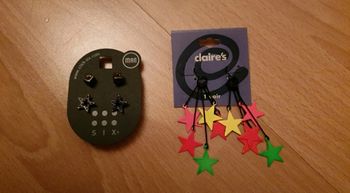 Lot de 2 paires de boucles d'oreilles