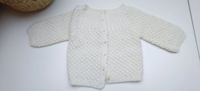 Gilet blanc cassé T3M