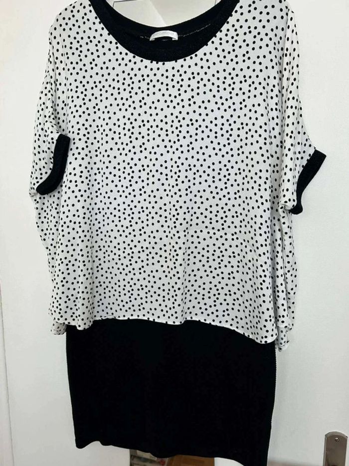 Robe  noire  et  blanc  T38/40 - photo numéro 3