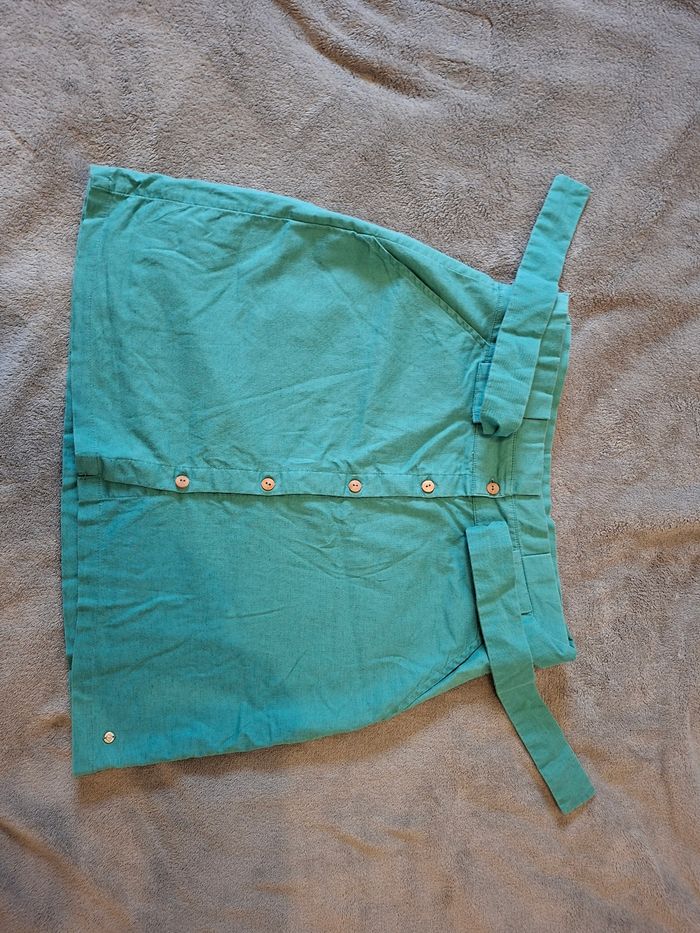 Jupe courte turquoise taille 34