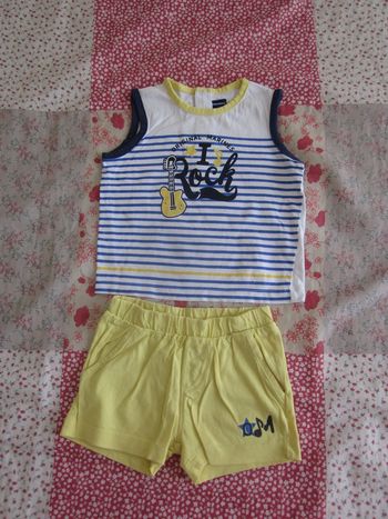 Ensemble débardeur et short 9 mois