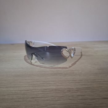 Lunettes de Soleil Coeur - Y2K Vintage 90s-2000s - Unisexe Sunglasses - Verres Teintés