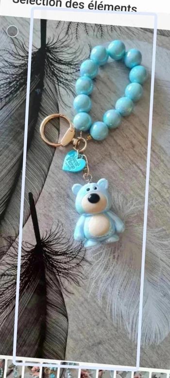 Porte clef nounours  3D