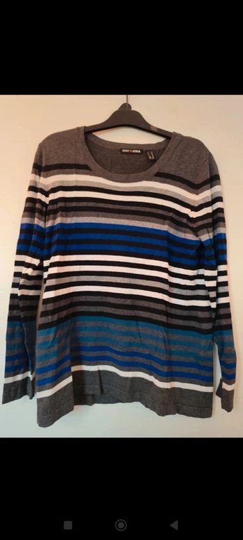 Sous pull rayé multicolore taille S