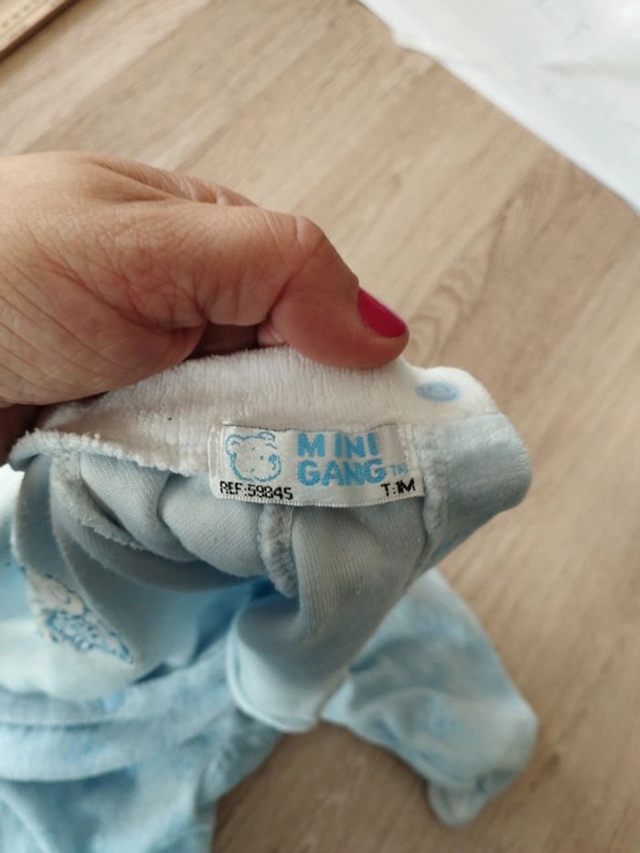 Pyjama éponge Mini Gang 1 mois - photo numéro 3