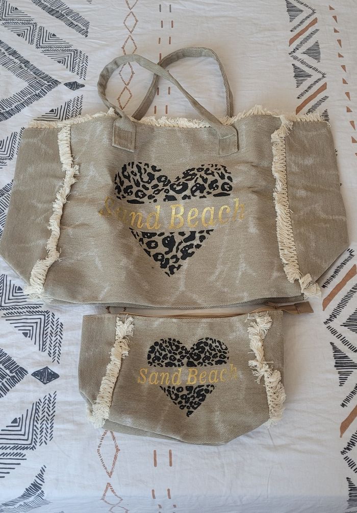 Grand sac et sa trousse assortie neuf - photo numéro 4