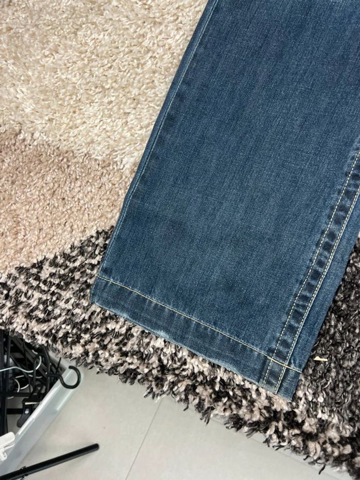 Jean large Y2k opium avec poches en cuir taille 33 bleu marine Denim jean japonais - photo numéro 11