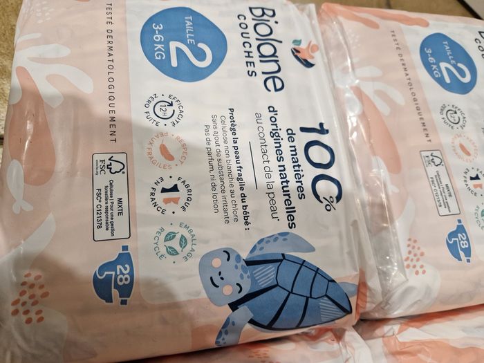 168 couches Biolane taille 2 - photo numéro 3