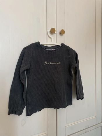 T shirt zara gris 18 24 mois